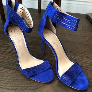 Jessica Simpson Bright Blue Suede Heels